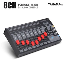 8-канальный сетевой видеорегистратор одиночный/4 канала стерео USB Портативный мини-миксер аудио консольный микшер dj контроллер Extended для ремешка, сцена, караок