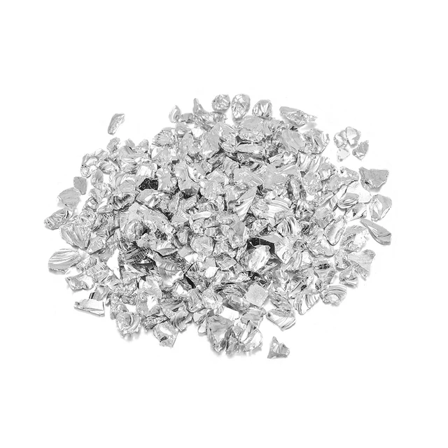 20/50g Glass Metal Crushed Stone Filler DIY Table Decoration Cake Fruit Coaster Filling Decorative Crystal For Epoxy Resin Mold Silver