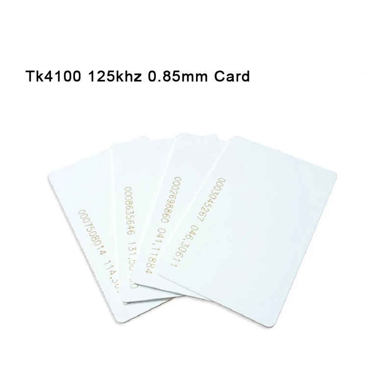 EM4100 Tk4100 125khz White Card 0.85mm Tags Proximity Chip Thin Cards Access Control Accessories Keyfob RFID Tag 5/10pcs images - 6