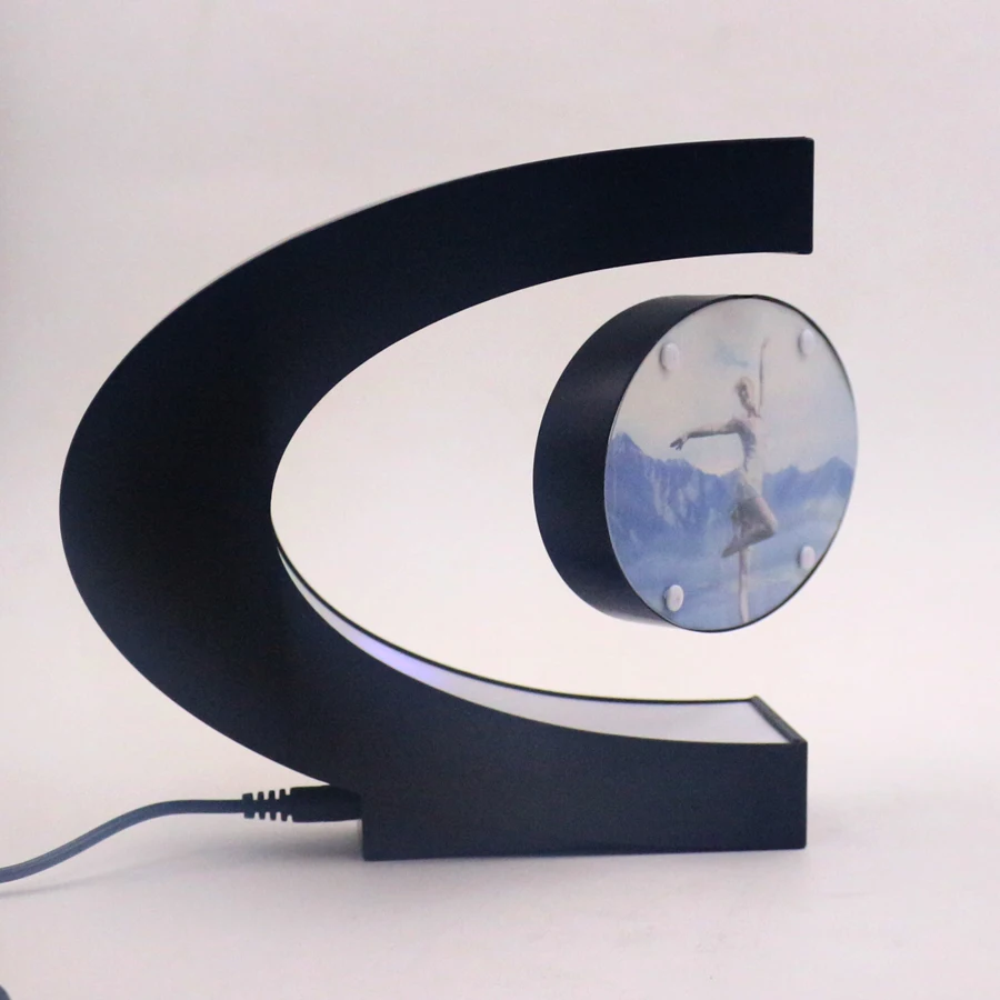 Электронная Магнитная левитационная плавающая фоторамка C образной формы