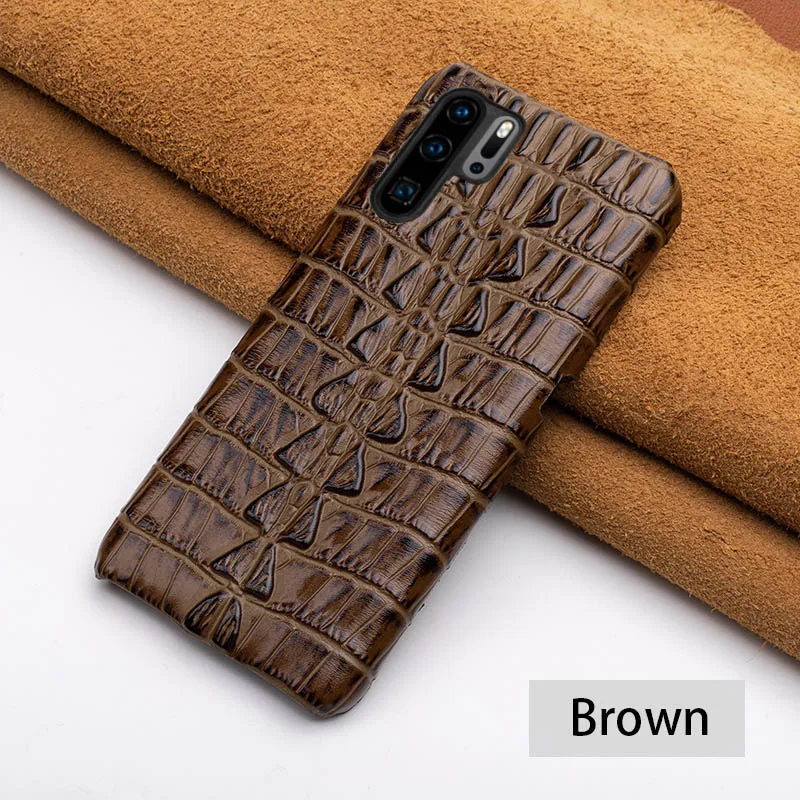 Brown Tail Крокодильим хвостом, чехол для телефона для huawei P10 P20 P30 lite Y9 Y7 P Smart Коврики 10 20 Pro Чехол для Honor 7X 7A 8 8X9X10 20 lite - Цвет: Brown Tail