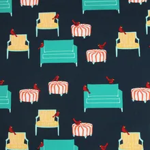 Половина ярда простой хлопок ткань с диванными стульями печати ручной работы DIY мешок одежды платье Детская ткань хлопок CR-258