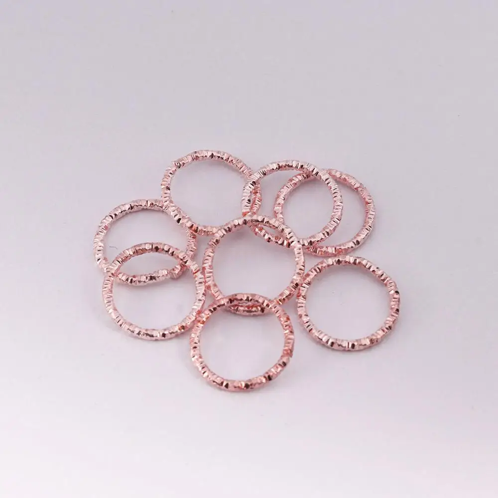 50//100pcs 8-20mm Jump Rings Twisted Open Split Ring Connector For Jewelry Making