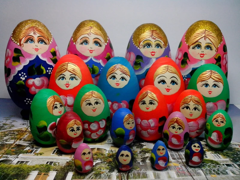 Высокое качество 6 шт./компл. Неокрашенный DIY пустая деревянная зародышей русская матрешка куклы игрушки для детей Детский подарок