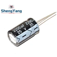 10 pcs Aluminum electrolytic capacitor 2200 uF 25 V 10* 20 mm frekuensi tinggi Radial Electrolytic kapasitor