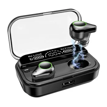 

in-Ear True Wireless Earbuds Bluetooth 5.0 IPX7 Waterproof Headphones with 4000mAh Charging box LED Battery Display