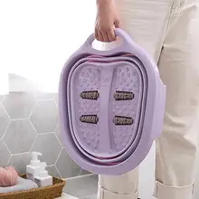 Ведро для замачивания ног водонепроницаемый складной бассейн пластиковый Пенящийся массажное ведро Бытовая Сауна Ванна педикюр ванна Складная Ванна