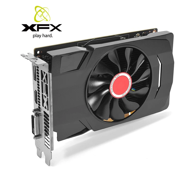 100% XFX RX 550 2GB Graphics Cards GDDR5 Video Card For AMD RX 500 Series Cards RX550 2GB 2G D5 Radeon RX550-2GB HDMI DVI Used
