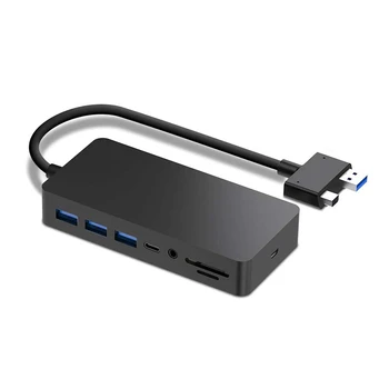 

11 in 1 USB 3.0 Hub Docking Station for Surface Pro with 4K Hdmi/Dp/Vga 3.5 o Gigabit Ethernet Adapter Sd/Tf Port