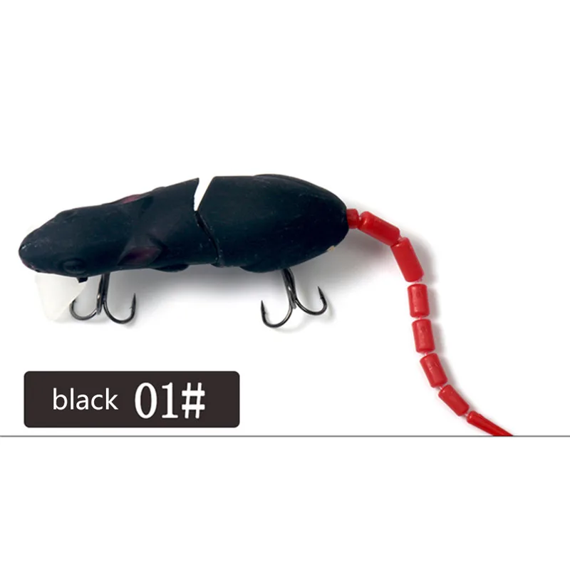 Black 1PCS 1/2шт 15 см искусственные рыболовные приманки, приманка для мыши, АБС-пластик, приманка для крыс, бионическая приманка, кренкбейты - Цвет: Black 1PCS