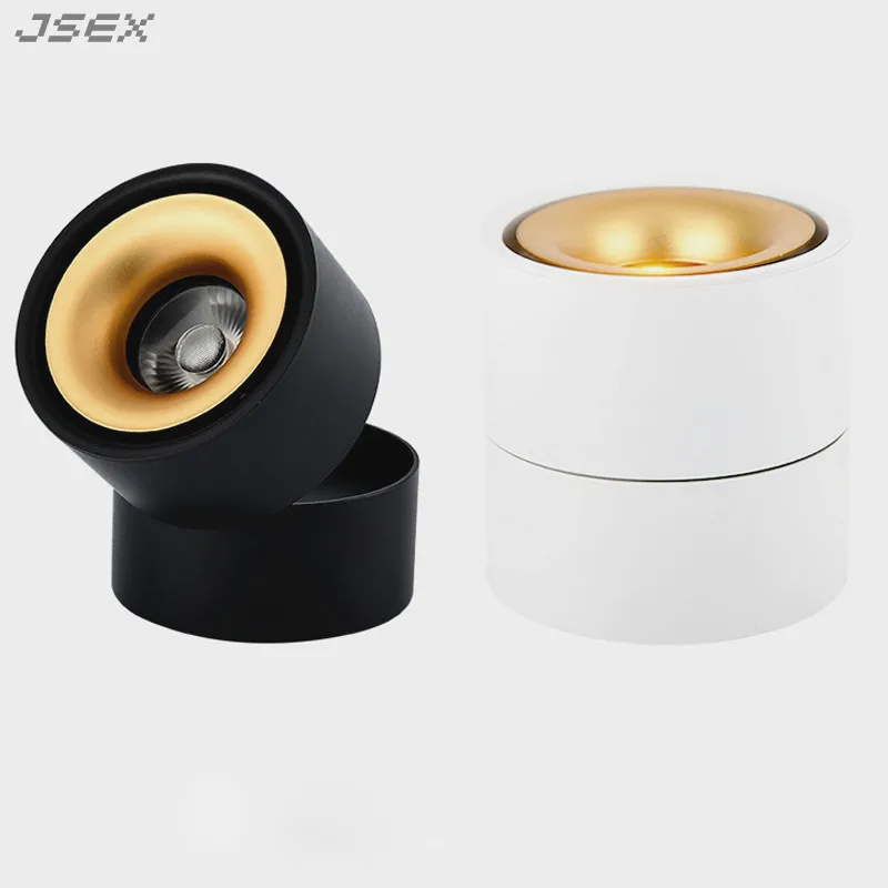 

Dimmable LED Downlights Surface Mounted COB LED Ceiling Lamps 7W10W15W Foldable And 360° Rotatable Background Track Spot lights