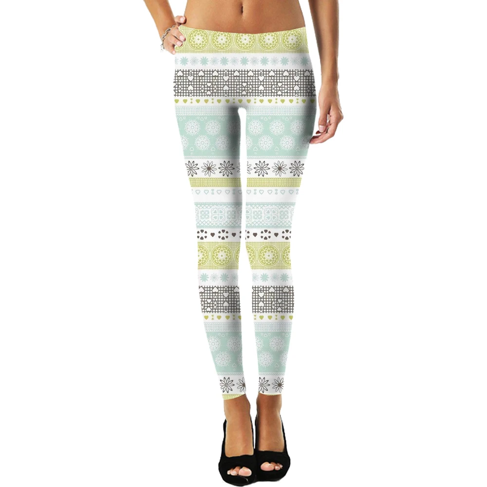 Women Leggings Fashion 3D Digital Printing Bohemian Totem Leggings Sexy Elastic Female Skinny Leggings Harajuk DDK7