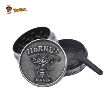 

HONEYPUFF Zinc Alloy Herb Grinder 40MM With Sharp Teeth Metal Mini Tobacco Grinders with Pollen Catcher Smoke Pipe Accessories