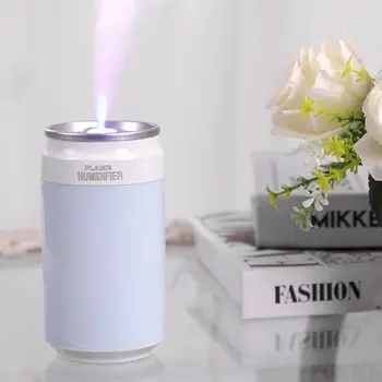 

200ML Can Shaped Car Air Humidifier Diffuser Purifier with USB Fan LED Light Kit M6CB