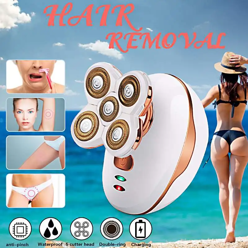 

SPZ Women Bikini Lines Epilator Rechargeable Lady Eletric Shaver Razors Bald Head Hair Clipper Trimmer Groomer Cordless 110-240V
