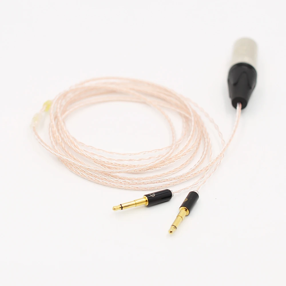 Audiocrast 8cores Headphones Cable with 4pins XLR Male Plug For Audio Upgrade Cable For Meze 99 Classics Focal Elear Headphones