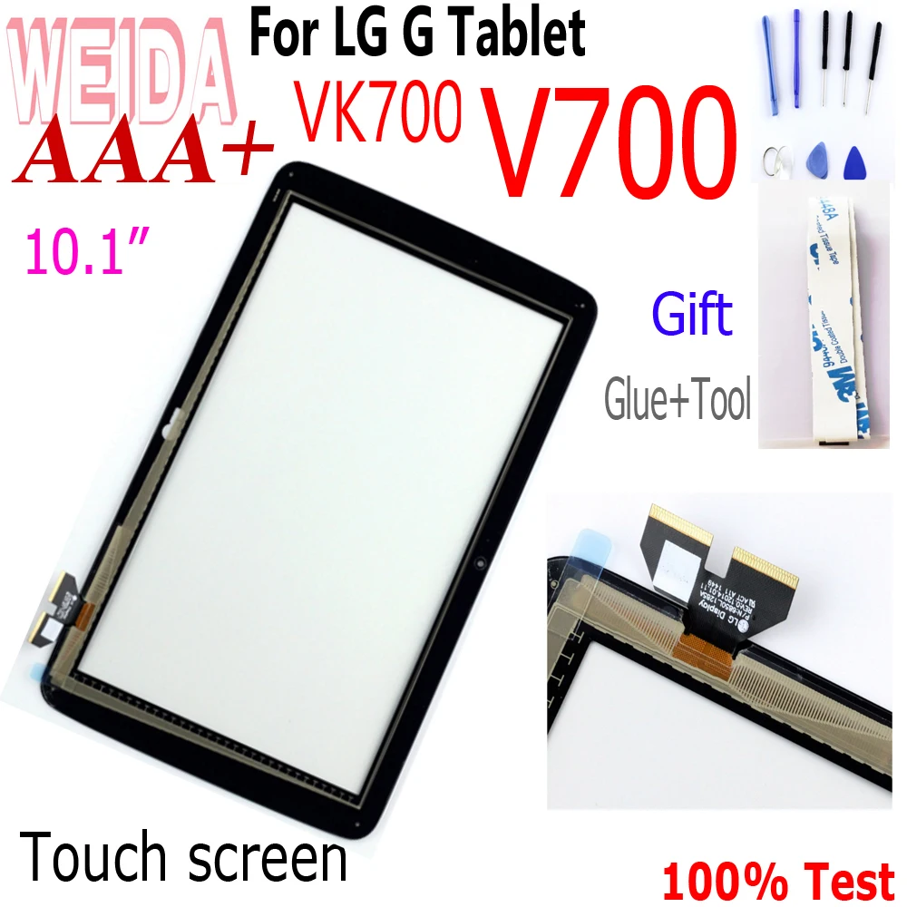 WEIDA 10.1" For LG G Pad LG V700 VK700 V700 Touch Screen Digitizer