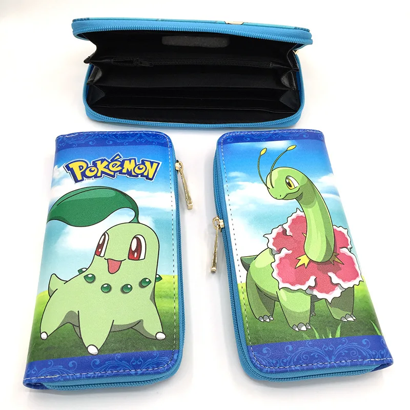 Аниме Покемон Пикачу на молнии PU кошелек Bulbasaur Сквиртл кожаный кошелек держатели карт мальчики девочки монета мультфильм печати Косплей moneybag - Цвет: E