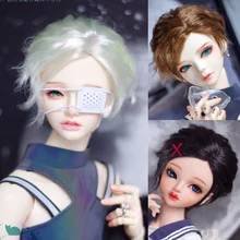 BJD Peluca de pelo corto parcial de seda suave, accesorio para muñeca BJD SD DD MSD MDD YOSD, 1/3, 1/4, 1/6