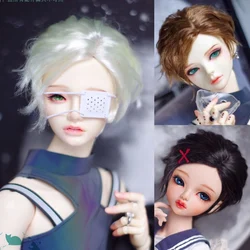 BJD – perruque en soie douce, lait, cheveux courts et partiels, accessoires de poupées, BJD SD DD MSD MDD YOSD, 1/3, 1/4, 1/6 