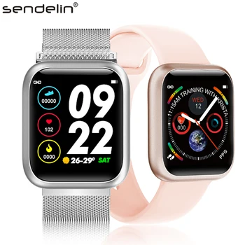 

SmartWatch Fashion Metal Silicone Strap Men Sports Activity Monitor Lady Smart Watch Bracelet Heart Rate Monitor