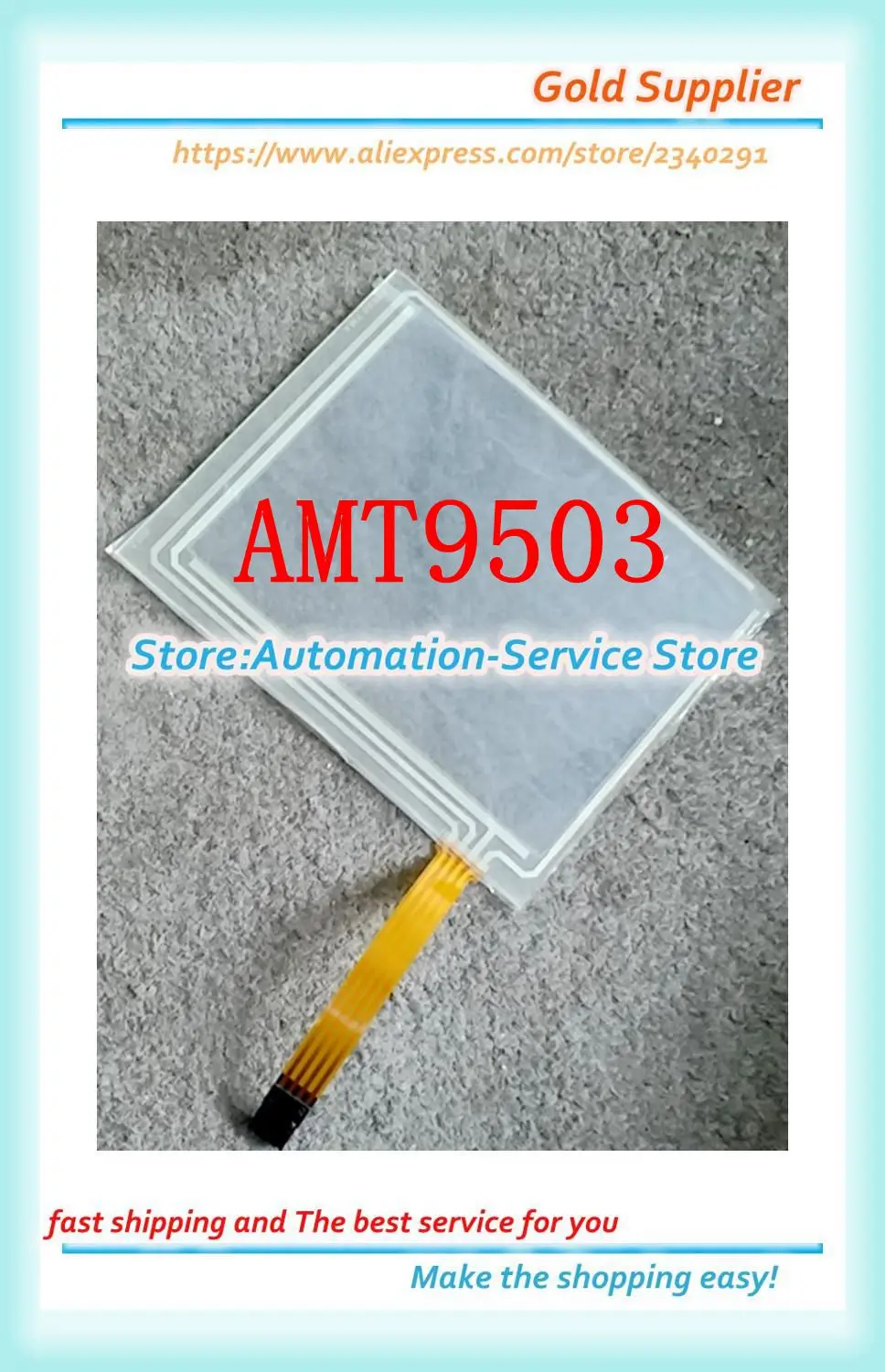 

New Touch Screen Glass Panel Use For AMT-4-wire AMT9503 AMT-9503