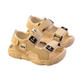 

Summer New Kids Sandals Boys Fashion Children Rome Shoes Soft Sole Closed Toe Anti-kick Toddler Sandals Boy Детские сандалии