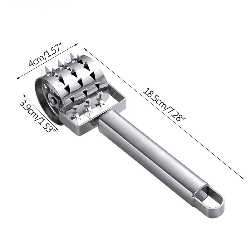 Мясной молоток гаджет из нержавеющей стали кухонный инструмент прокатки нежное мясо молоток выпечки прокол колесо прокатки иглы прокол нож