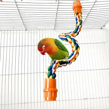 

Bird Climbing Rope Parrot Cotton Standing Rope Perch Bird Toy Claw Grinding Parrot Toy Cage Accessories S02