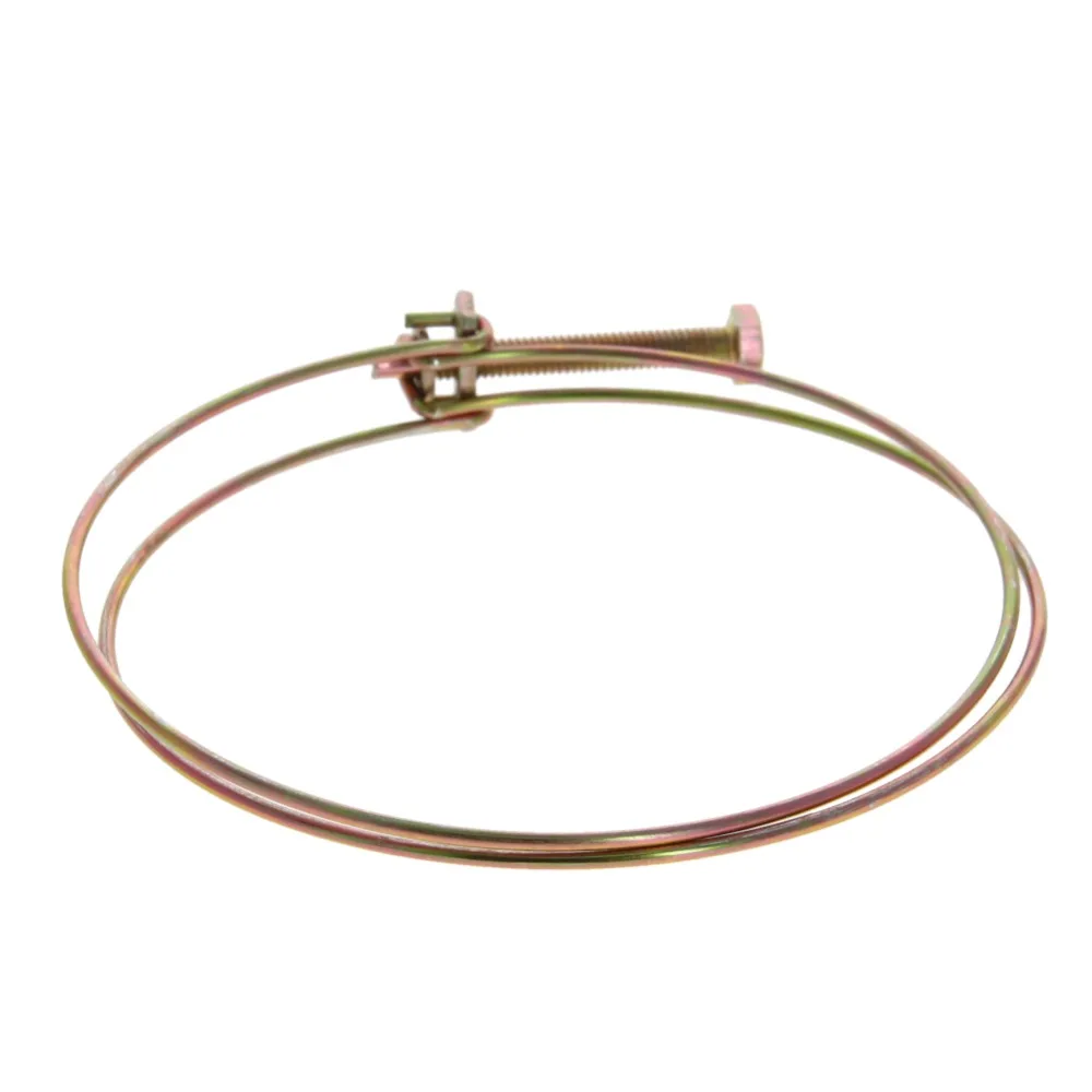 MroMax Double Steel Wire Strong Clamp Iron Inner Diameter 85/90/95/100/110mm Galvanized Thickness 2.2mm Screw Length 6*50/6*60mm