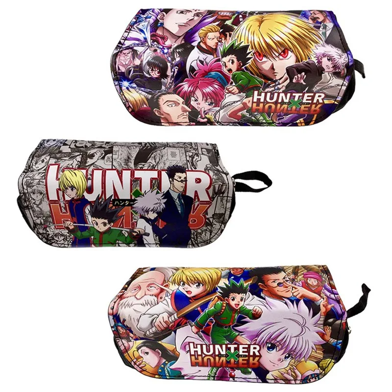 

1 Pcs Anime HUNTER×HUNTER Pencil Case Zip Super Big Capacity Pen Bag Makeup Stationery Pouch School Supplies