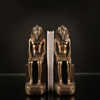 

Pyramid Statue Vintage Statue Book Shelf Decor Bookend Egyptian Pharaoh