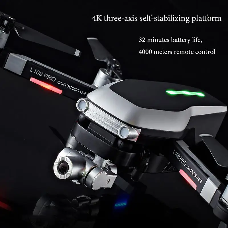 L109pro/l109 Дрон с Gps 4k Квадрокоптер механический двухосевой анти