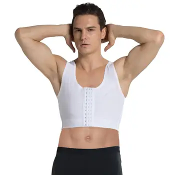 

Mens Slimming Body Shaper Short Vest Gynecomastia Compression Shirts Shapewear Top