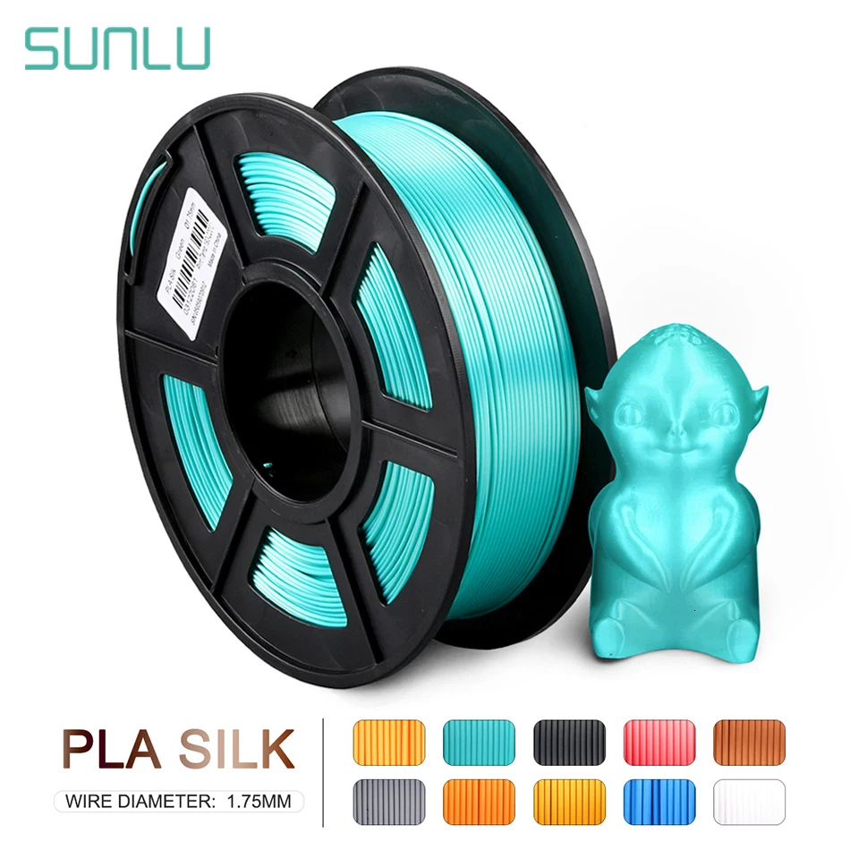 

SUNLU 1.75MM Silk PLA Filament For 3D Printer 1KG Silk Texture PLA Neat Winding Filament Dimension Accuracy +/-0.02mm