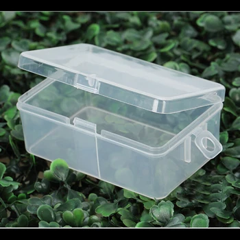 

New Home Storage R555 Plastic Rectangular Small Clear Box Transparent Packaging Box With Cover Hook