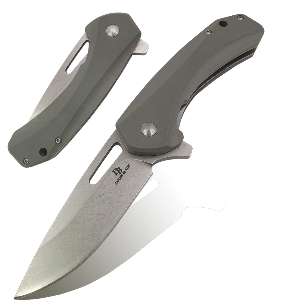 

60-61HRC D2 folding knife G10 handle sharp portable tool knife outing fishing hunting knife EDC survival knife