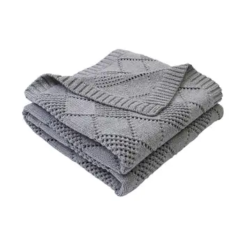 

Baby Blanket Cotton Super Soft Newborn Swaddle Wrap Breathable Knitted Toddler Kids Month Blanket 100*80cm Infant Stroller Cover