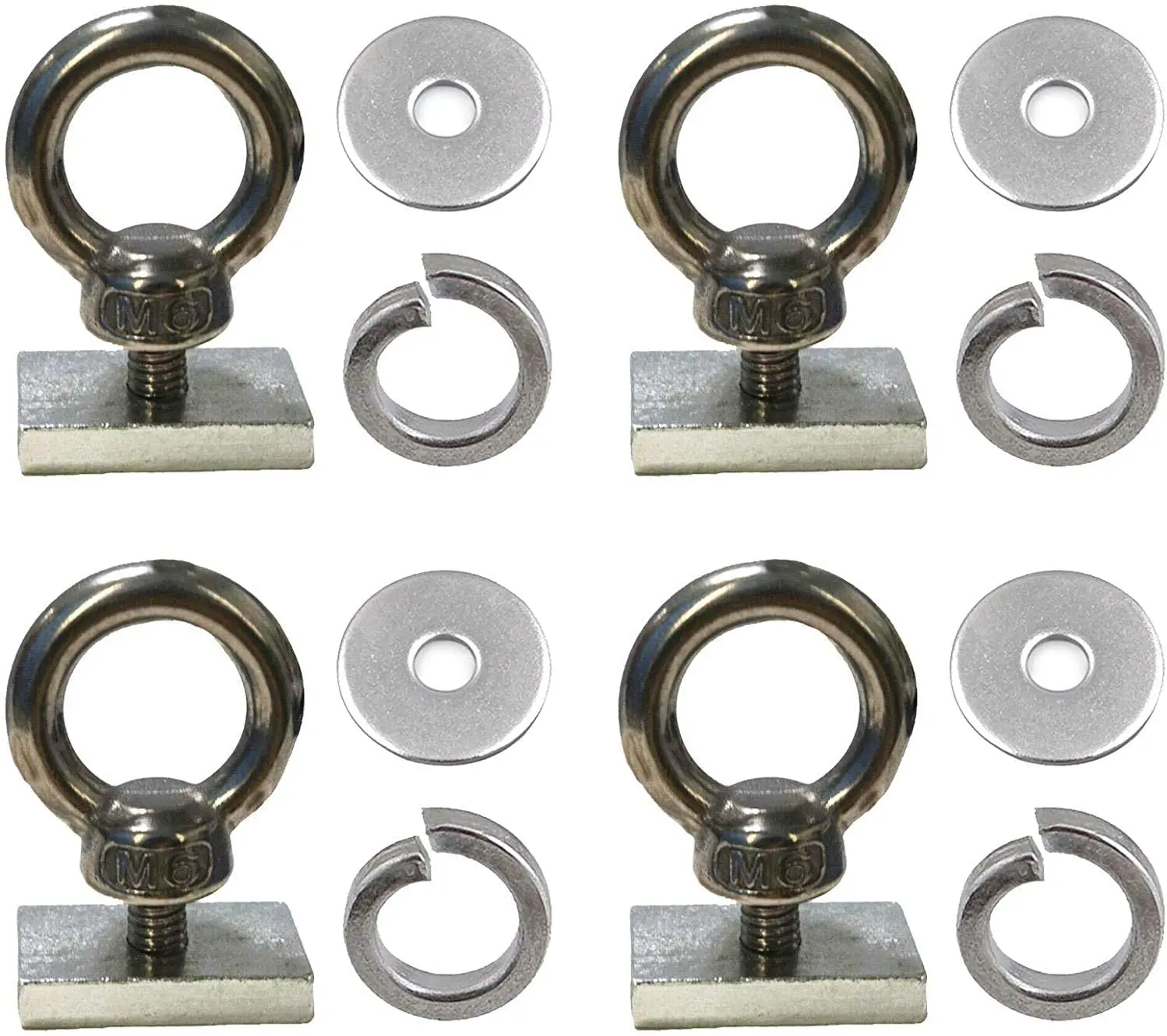 4 Pack Heavy-Duty Stainless Steel Eye Bolt tie Down Anchor kit for roof Rack. Also can be Used fix The 4WD Awning and Other | Инструменты