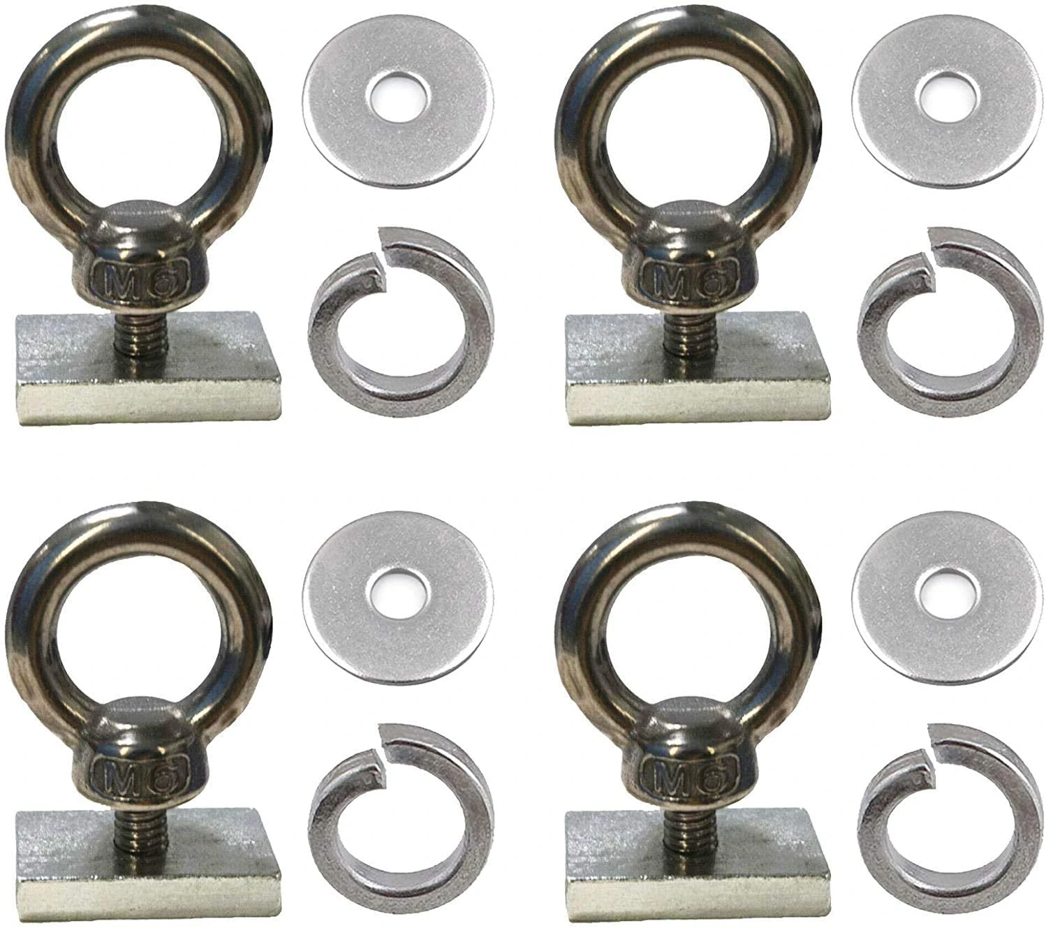 4 Pack Heavyduty Stainless Steel Eye Bolt Tie Down Anchor Kit For Roof