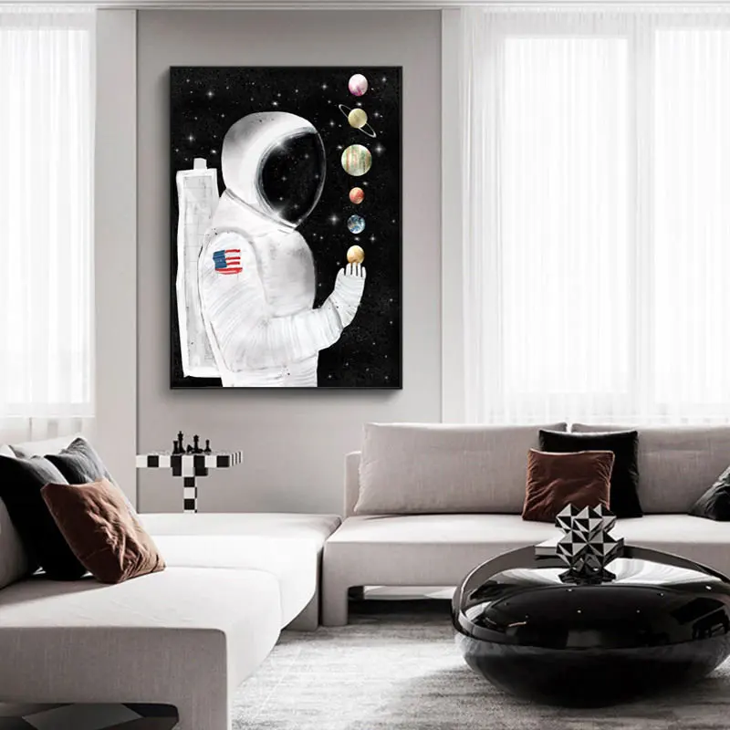 Cartoon-Figure-Picture-Home-Decor-Nordic-Canvas-Painting-Wall-Art-Universe-Planet-Decor-Posters-and-Prints (3)