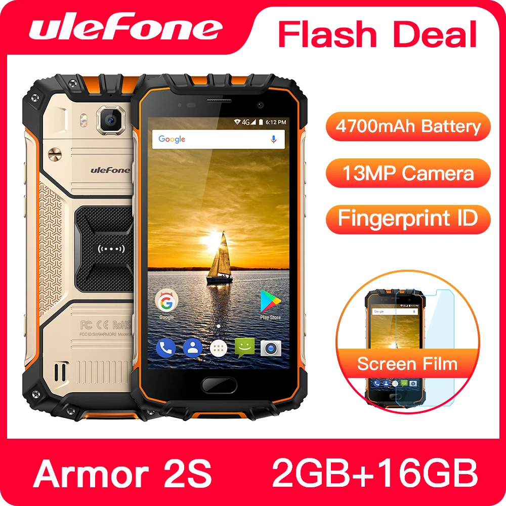 Ulefone Armor 2S Водонепроницаемый IP68 NFC мобильный телефон 5 0 &quotFHD MTK6737T четырехъядерный