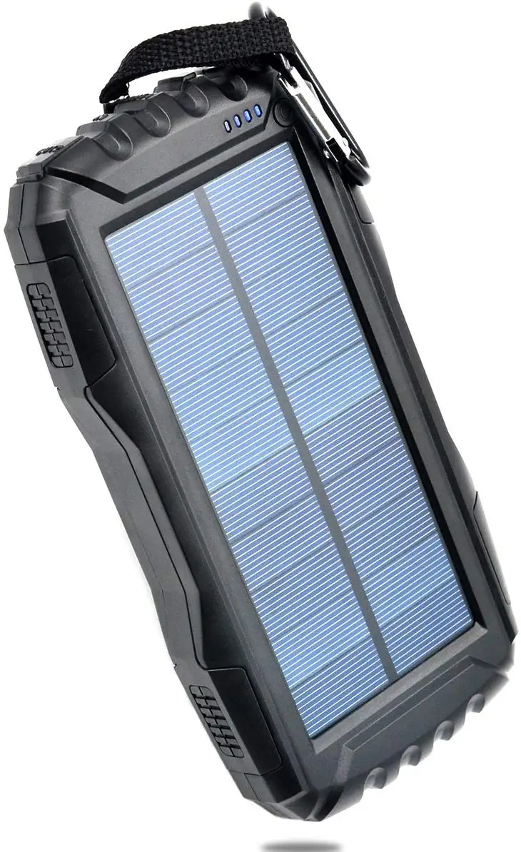 

25000mAh Waterproof Solar Power Bank Charger 2 USB External Charger Solar Powerbank for xiaomi iphone 11 pro with LED