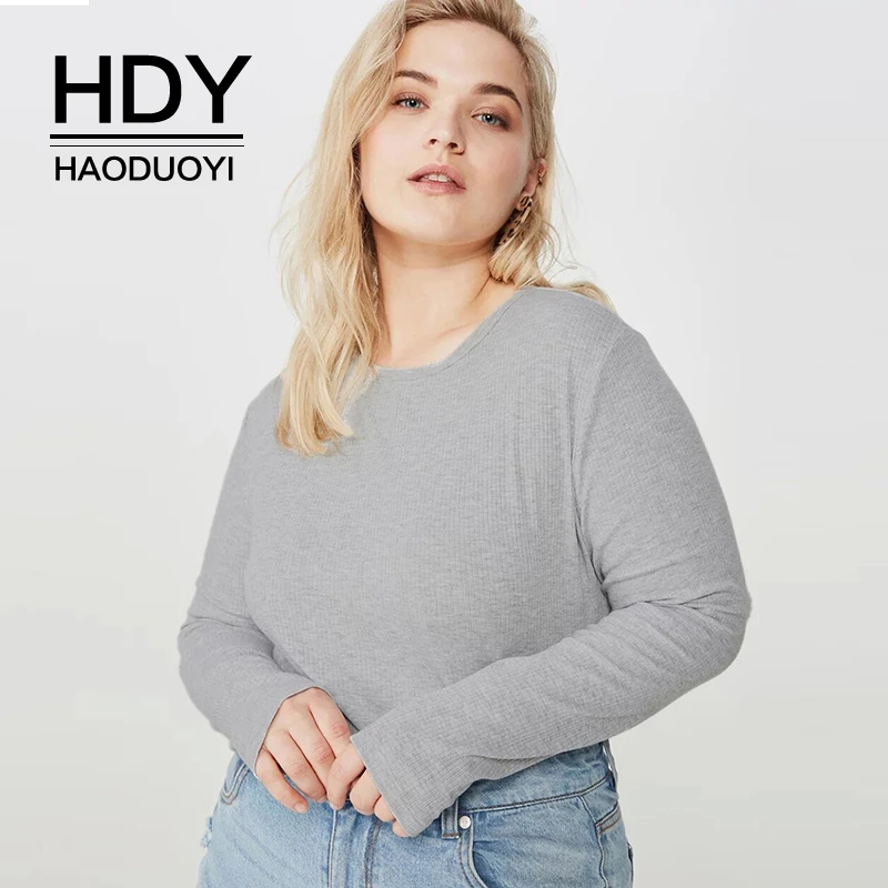 HDY Haoduoyi размера плюс большие Новые Модные осенние повседневные стильные
