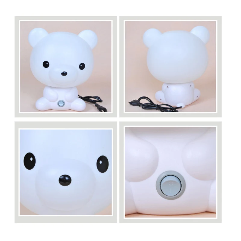 Urso dos Desenhos Lâmpada para Crianças Luz da Noite Panda Animados Crianças Cama Lâmpada Noite Dormir Quarto Luz ue Eua Plug Bebê Bonito - Cão 7 lâmpada para crianças quarto luz ue eua plug bebê bonito luz da noite
