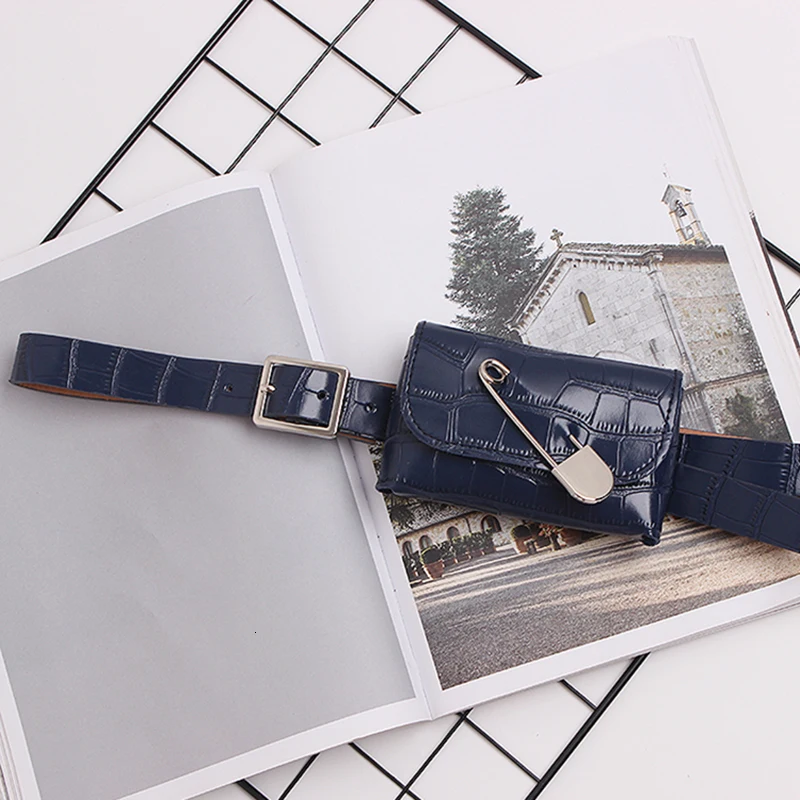 CHICEVER PU Leather Patchwork Metal Women's Belts Tunic With Bag Adornment Adjustable Korean Belt Female Autumn Fashion New