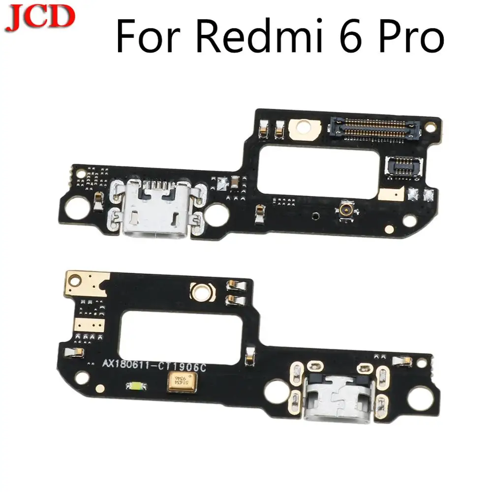 JCD новый для Redmi usb порт для зарядки док разъем плата для зарядки гибкий кабель с микрофоном для Xiaomi для Redmi 6 Pro