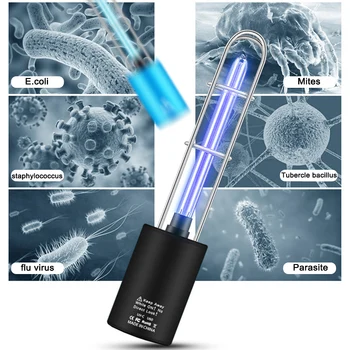 

UV Sterilizer Light Tube Bulb Creative Rechargeable Disinfection Bactericidal Lamp Ozone Sterilizer Mites Lights