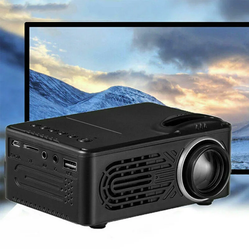 

2019 Hot HD Neat Portable Pocket Projector Support 1080P Built-in Stereo Speaker for Home Office For DOY