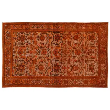 

Handmade Orange Vintage Turkish Carved Area Rug 165x266 Cm-5'5''X8'9''